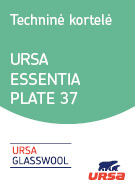 techninė kortelė URSA ESSENTIA PLATE 37